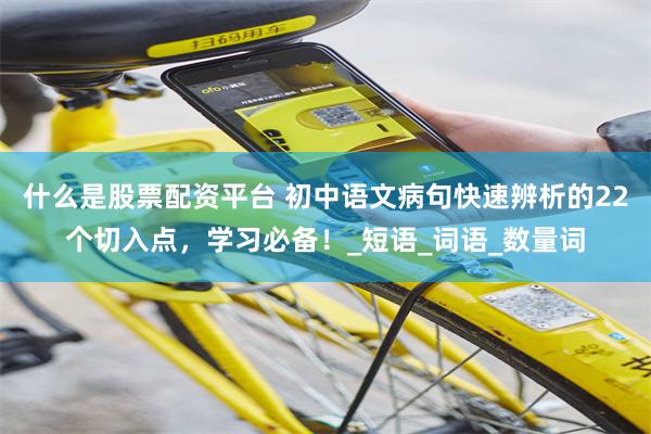 什么是股票配资平台 初中语文病句快速辨析的22个切入点，学习必备！_短语_词语_数量词
